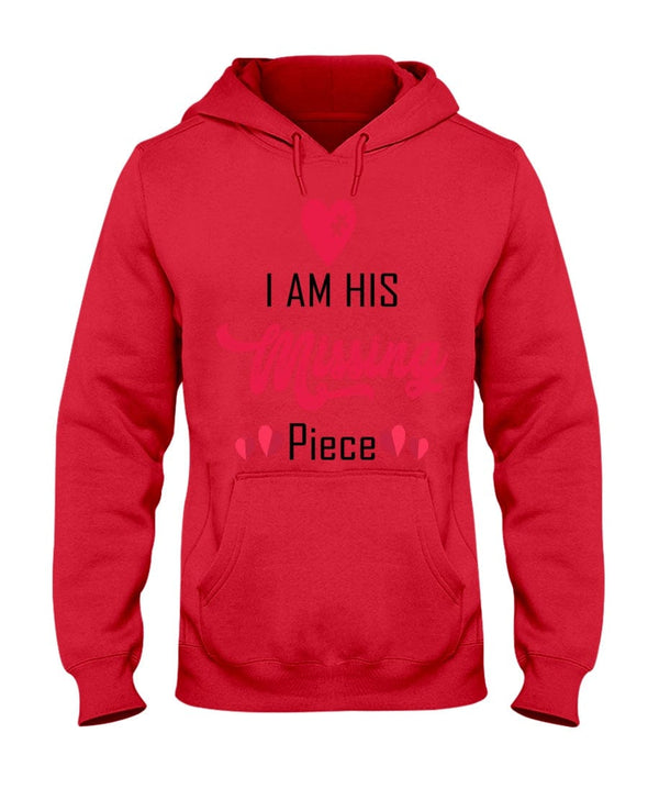 Apparel Hoodie I AM HIS MISSING PIECE (F) / Red / M MISSING PIECE