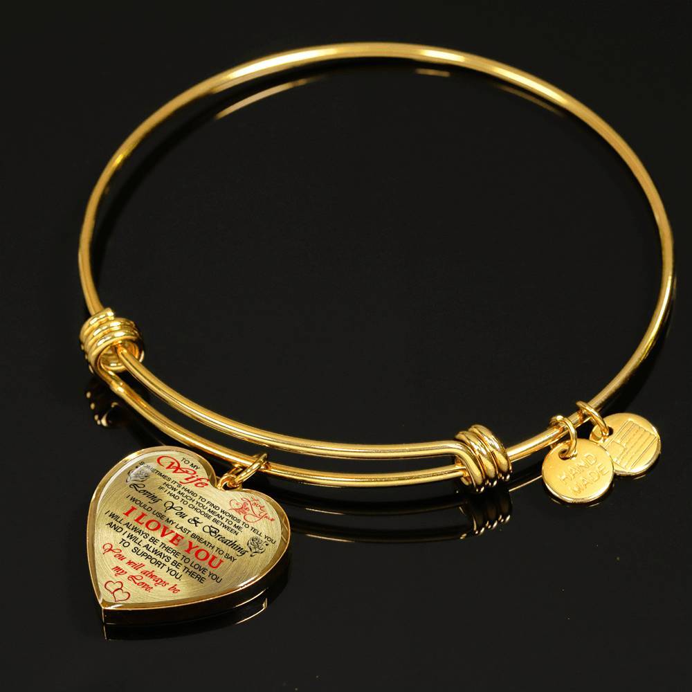 "I Will Always Be There To Love You" Bracelets For Wife