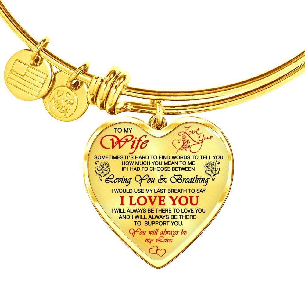 "I Will Always Be There To Love You" Bracelets For Wife
