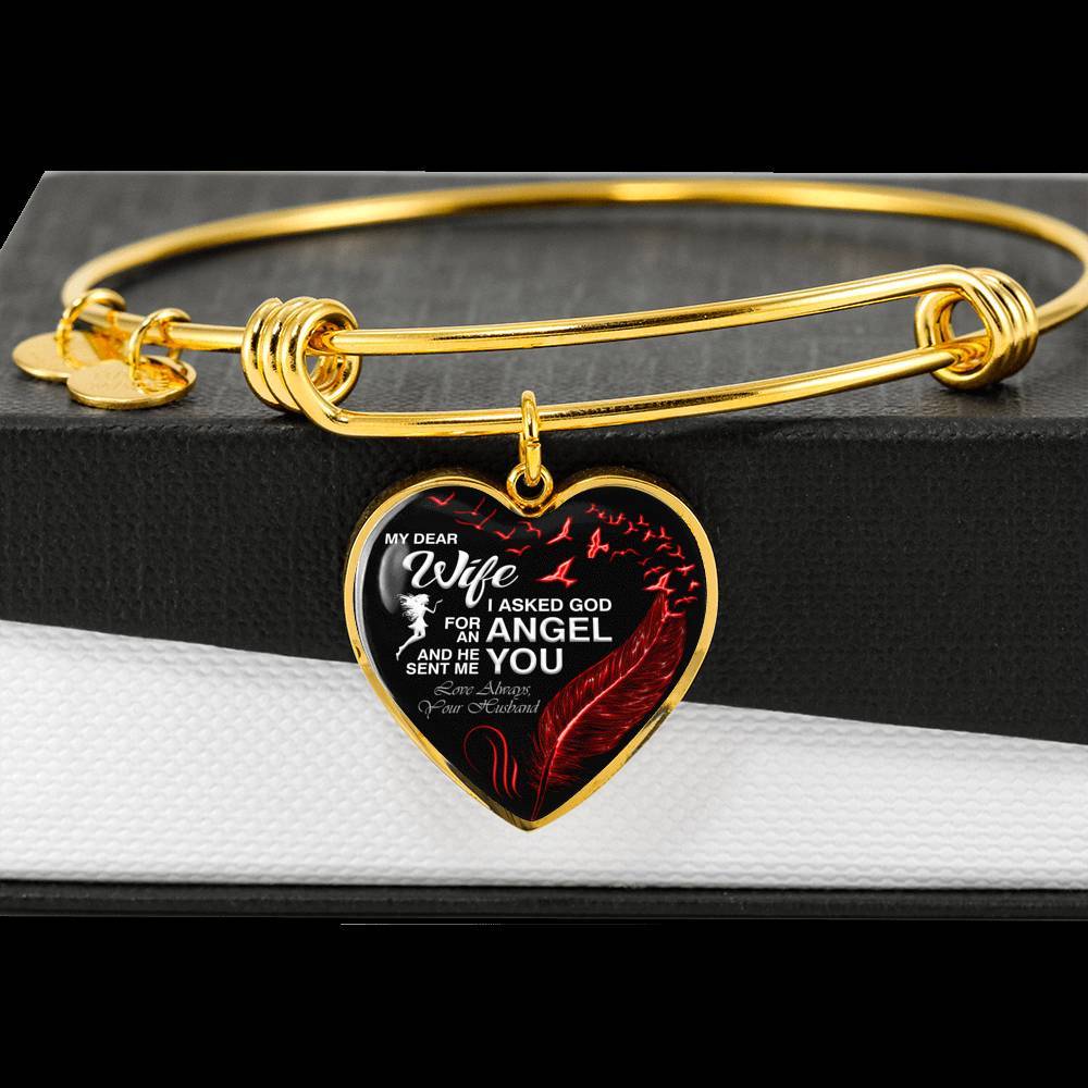 Valentine Bangle For My Angel Wife  **With Transparency**