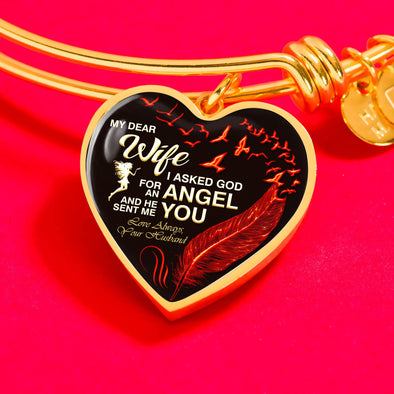 Valentine Bangle For My Angel Wife  **With Transparency**