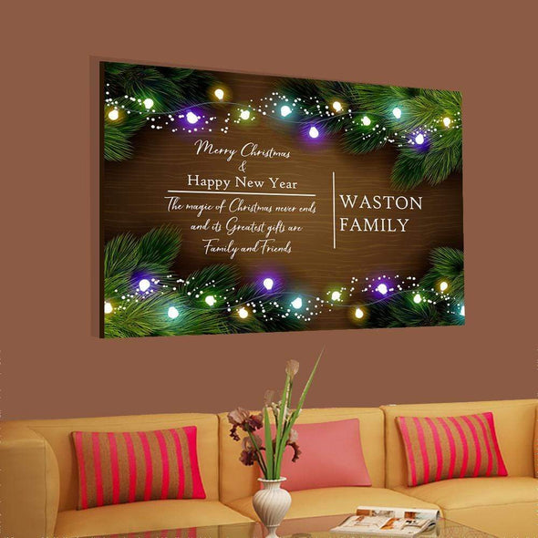 The Christmas Custom Family Canvas Wall Art