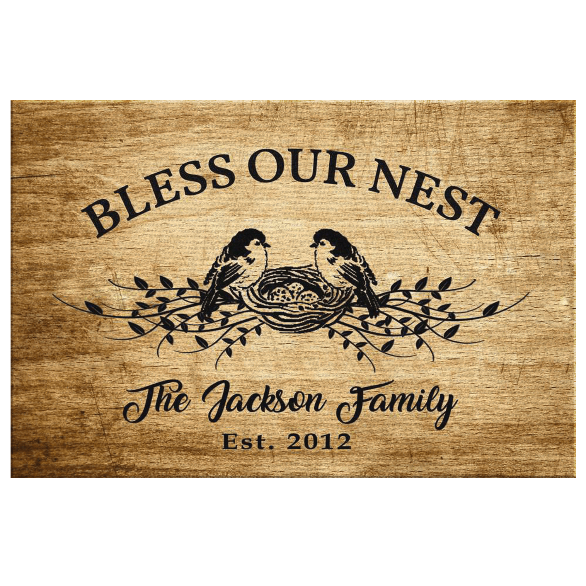 Blessed Family Customized Wall Decor