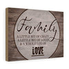 Family A Whole Lot Of Love Home Decor Canvas