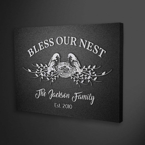 "God Bless My Family" Personalized Canvas