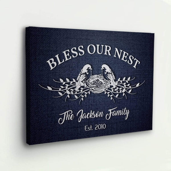 "God Bless My Family" Personalized Canvas