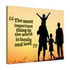 The Most Important Thing Is Family Wall Decor Canvas