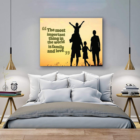 The Most Important Thing Is Family Wall Decor Canvas