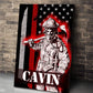 Personailzed Firefighter Canvas Art