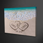 Canvas Print Love on Beach - Personalized Canvas Print Gift