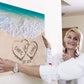 Canvas Print Love on Beach - Personalized Canvas Print Gift