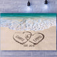 Canvas Print Love on Beach - Personalized Canvas Print Gift