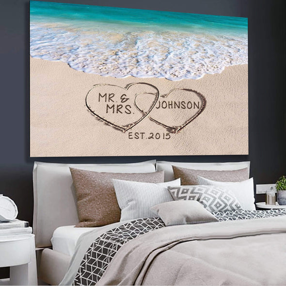 Mr & Mrs Personalized Wall Art - Ready To Hang