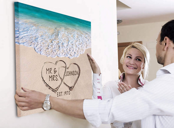 Mr & Mrs Personalized Wall Art - Ready To Hang