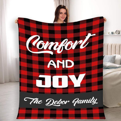 Comfort And Joy, Personalized Blanket For Family