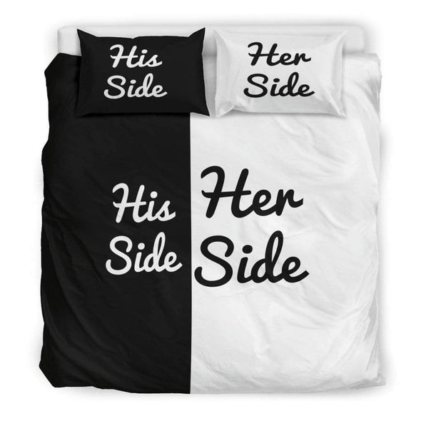His Side Her Side - Bed Sheet With Pillows