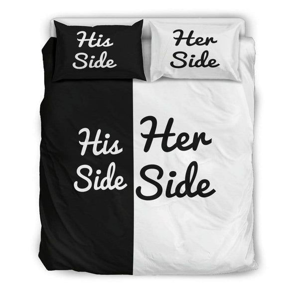 His Side Her Side - Bed Sheet With Pillows