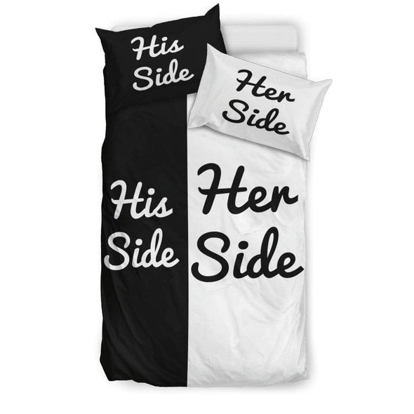 His Side Her Side - Bed Sheet With Pillows