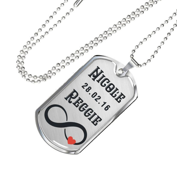 Personalized Necklace For Couple