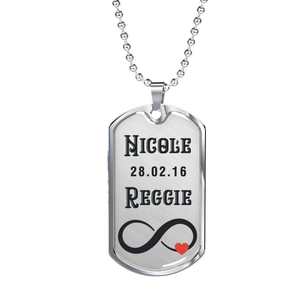 Personalized Necklace For Couple