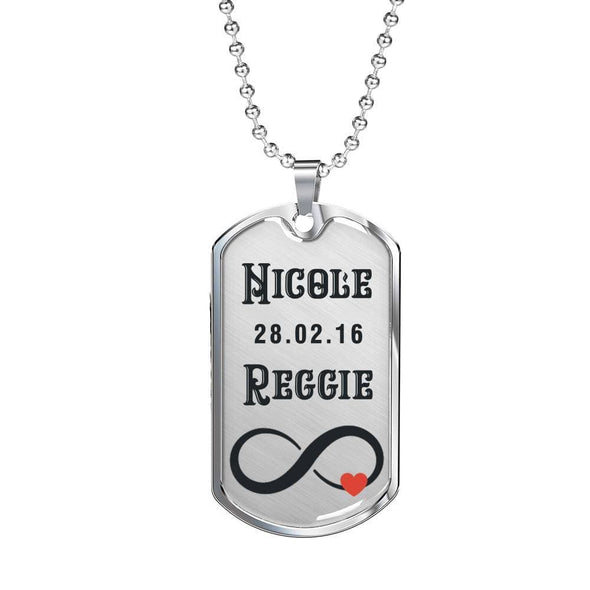 Personalized Necklace For Couple