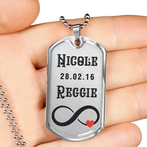 Personalized Necklace For Couple