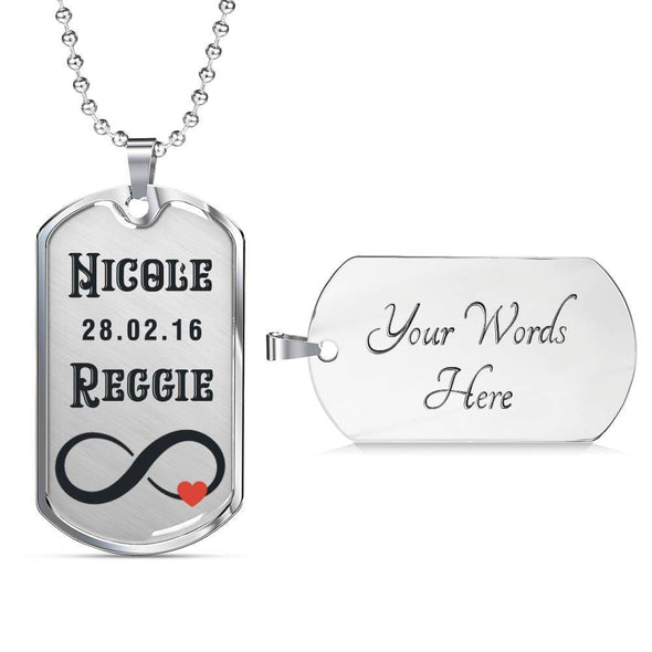 Personalized Necklace For Couple