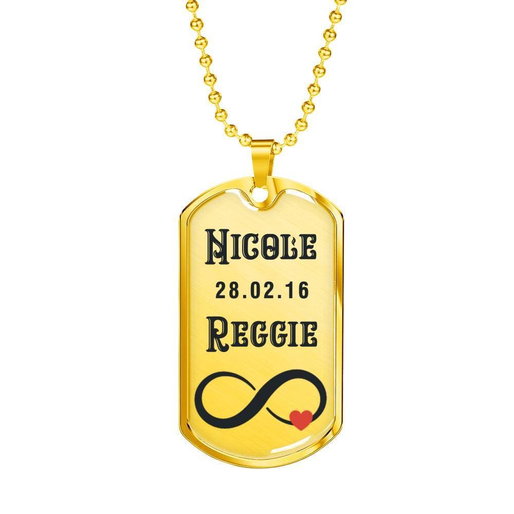 Personalized Necklace For Couple
