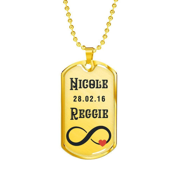 Personalized Necklace For Couple
