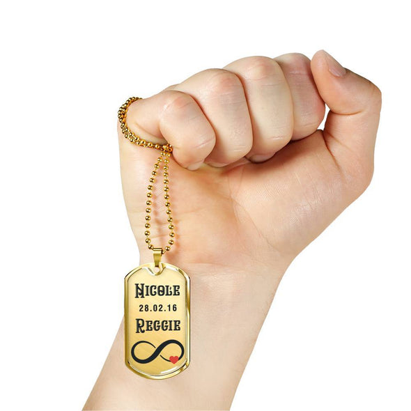 Personalized Necklace For Couple