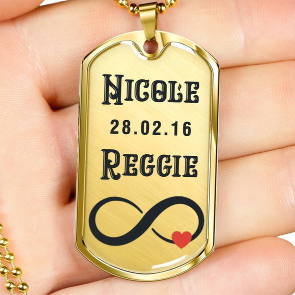 Personalized Necklace For Couple