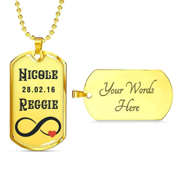 Personalized Necklace For Couple