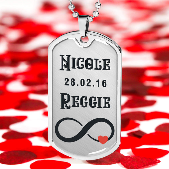 Personalized Necklace For Couple