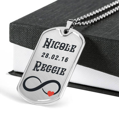 Personalized Necklace For Couple