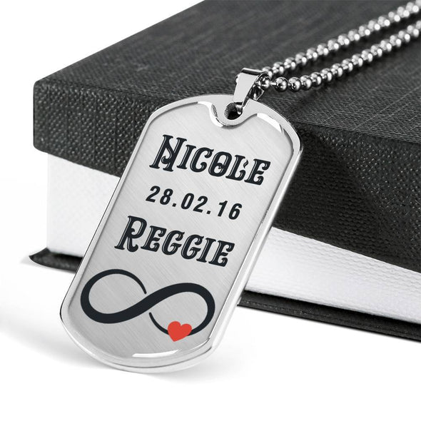 Personalized Necklace For Couple