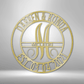 Custom Gold / 12" Elaborate Name - Steel Sign