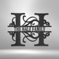 Custom Black / 12" Split Letter Monogram - Steel Sign