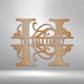 Custom Copper / 12" Split Letter Monogram - Steel Sign