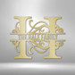 Custom Gold / 12" Split Letter Monogram - Steel Sign
