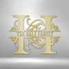 Custom Gold / 12" Split Letter Monogram - Steel Sign