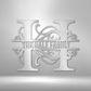 Custom Silver / 12" Split Letter Monogram - Steel Sign