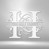 Custom White / 12" Split Letter Monogram - Steel Sign