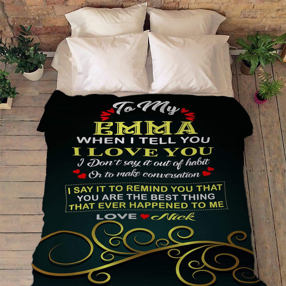 Customized Blanket "You Are The Best Thing That Ever Happened To Me" Customized Blanket For Couple