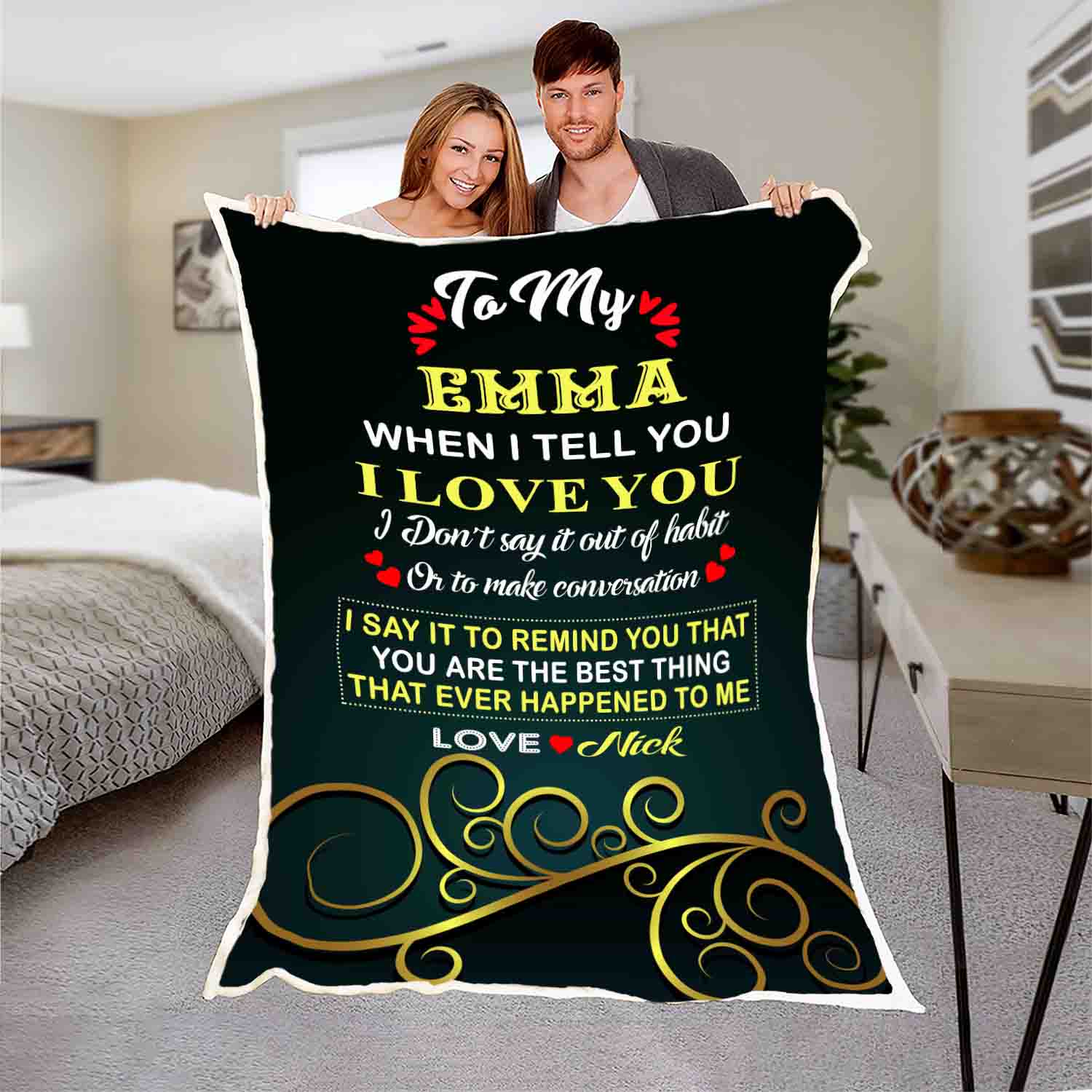Customized Blanket for Couples Couple Desires