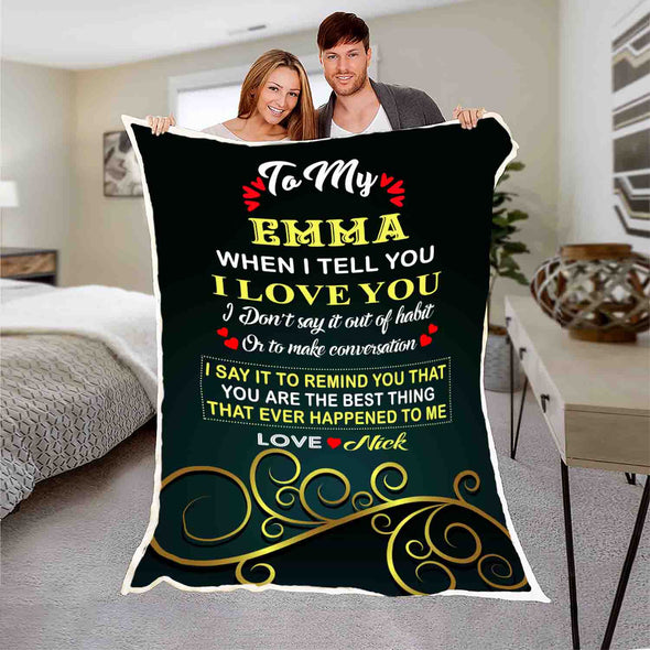 Customized Blanket "You Are The Best Thing That Ever Happened To Me" Customized Blanket For Couple