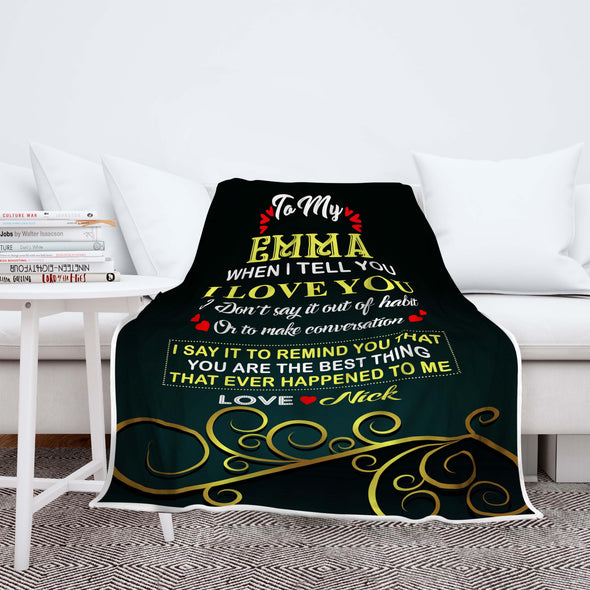 Customized Blanket "You Are The Best Thing That Ever Happened To Me" Customized Blanket For Couple