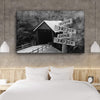 Customized Canvas Covered Bridge Black And White Customized Canvas With Multi Names