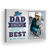 Customized Canvas 48" X 32" Dad Knows What's Best Custom Canvas