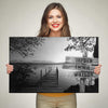 Customized Canvas Lake Dock Personalized Canvas With Multi Names