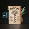 Customized Canvas Thank You For Loving Me My Bonus Dad Custom Canvas